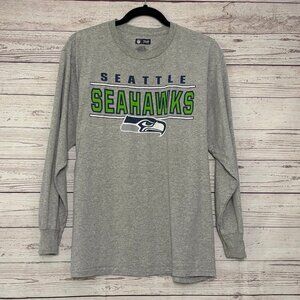 🦃 Seattle Seahawks Heather Grey Long Sleeve‎ Shirt Large